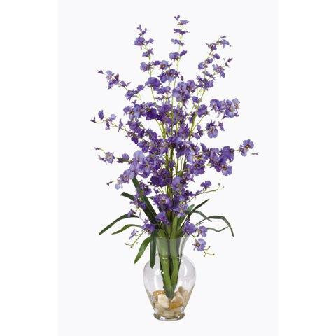 Purple Dancing Lady Liquid Illusion Silk Flower Arrangement