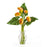 Yellow Calla Lilly Liquid Illusion w-Leaves Silk Flower Arrangement