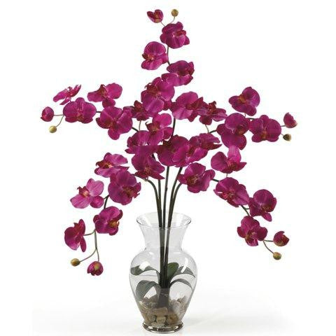 Beauty Phalaenopsis Liquid Illusion Silk Flower Arrangement