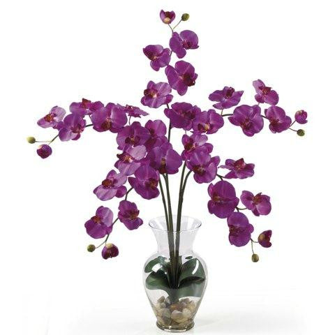 Orchid Phalaenopsis Liquid Illusion Silk Flower Arrangement