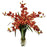 Burgundy Cymbidium Orchid Silk Flower Arrangement