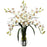 White Cymbidium Orchid Silk Flower Arrangement