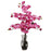 Dark Pink Phalaenopsis w-Vase Silk Flower Arrangement