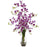 Purple Dendrobium w-Vase Silk Flower Arrangement