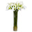 Cream Calla Lilly w-Cylinder Silk Flower Arrangement