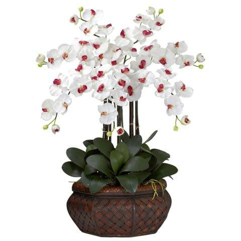 White Large Phalaenopsis Silk Flower Arrangement