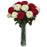 Red White Fancy Rose Silk Flower Arrangement