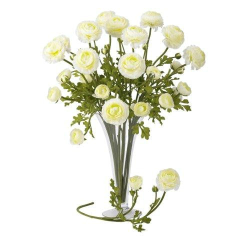 White 23 Inch Ranunculus Stem (Set of 12)