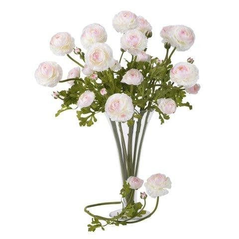 White-Pink 23 Inch Ranunculus Stem (Set of 12)