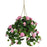 Pink Geranium Hanging Basket Silk Plant