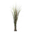 Grass and Bamboo w-Glass Vase Silk Plant