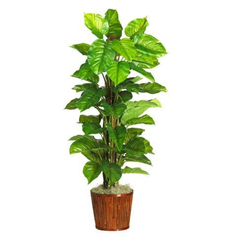 63 Inch Large Leaf Philodendron Silk Plant (Real Touch)