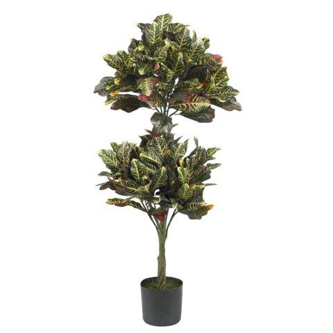 4.5 Ft Croton Topiary Silk Tree