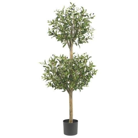 4.5 Ft Olive Double Topiary Silk Tree