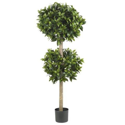 57 Inch Sweet Bay Double Ball Topiary Silk Tree