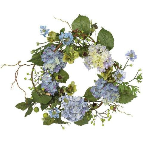 Blue 20 Inch Hydrangea Wreath