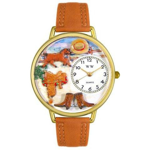 Whimsical Unisex Ranch Tan Leather Watch