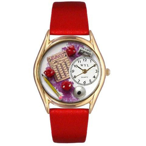 Whimsical Womens Bunco Red Leather Watch