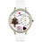 Whimsical Unisex RN White Leather Watch