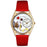 Whimsical Womens Bridge Red Leather Watch