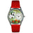 Whimsical Womens Cow Black Leather Watch