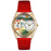 Whimsical Womens Rooster Red Leather Watch