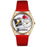 Whimsical Womens Teacher Red Leather Watch