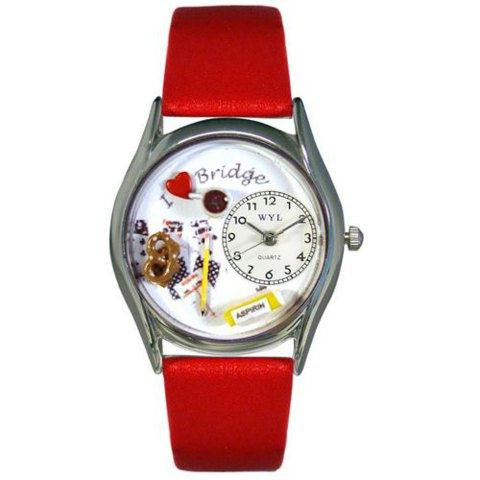 Whimsical Womens Bridge Red Leather Watch