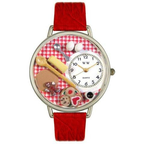 Whimsical Unisex Baking Red Leather Watch