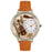 Whimsical Unisex Violin Tan Leather Watch