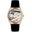 Whimsical Womens Doctor Black Leather Watch