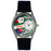 Whimsical Womens Poker Black Leather Watch