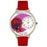 Whimsical Unisex Red Hat Red Leather Watch