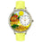 Whimsical Unisex Lion Yellow Leather Watch