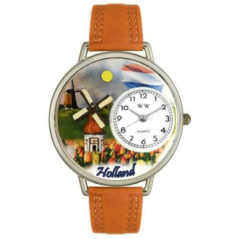 Whimsical Unisex Holland Tan Leather Watch