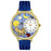 Whimsical Unisex Leo Royal Blue Leather Watch