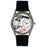 Whimsical Womens Doctor Black Leather Watch