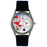 Whimsical Womens Hockey Black Leather Watch