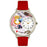 Whimsical Unisex Clogging Red Leather Watch