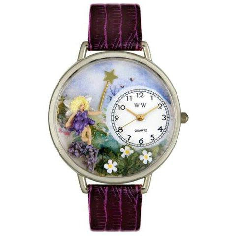 Whimsical Unisex Fairy Purple Leather Watch