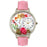 Whimsical Unisex Unicorn Pink Leather Watch