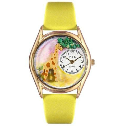 Whimsical Womens Giraffe Yellow Leather Watch