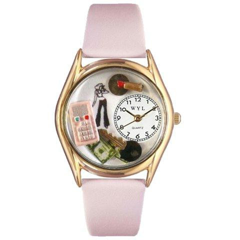 Whimsical Womens Teen Girl Pink Leather Watch