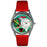 Whimsical Womens Billiards Red Leather Watch