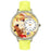 Whimsical Unisex Sewing Yellow Leather Watch