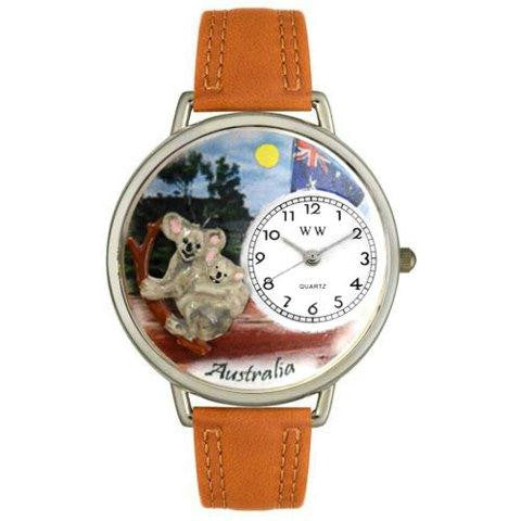 Whimsical Unisex Australia Tan Leather Watch