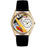 Whimsical Womens Architect Black Leather Watch