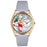 Whimsical Womens Ice Skating Red Leather Watch