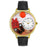 Whimsical Unisex Basketball Black Leather Watch