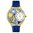 Whimsical Unisex Virgo Royal Blue Leather Watch